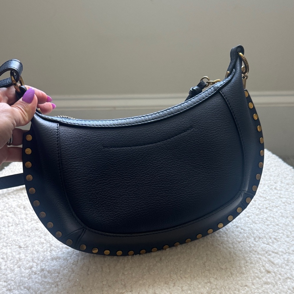 Isabel Marant Dark Blue Shoulder Bag with Gold Accents - Picture 5 of 11
